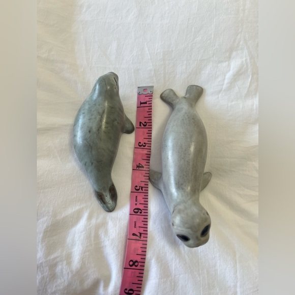 Andersen Design Studio | Pair Of 2 | Art Pottery Maine Blue Gray Seal Figurines - Picture 14 of 14